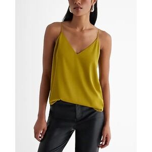 Express Olive Green Satin Camisole